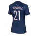 Maillot de foot Paris Saint-Germain Lucas Hernandez #21 Domicile vêtements Femmes 2023-24 Manches Courtes